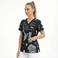 I Survived 100 Days of School Scrub Top Funny Pigeon 100th Day Teacher
