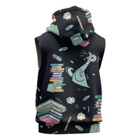 I Survived 100 Days of School Sleeveless Hoodie Funny Pigeon 100th Day Teacher