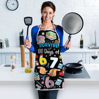 I Survived 100 Days of 67 Apron 100th Day of School Teachers Kids