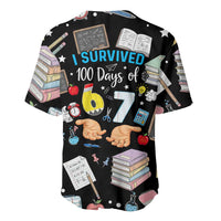 I Survived 100 Days of 67 Baseball Jersey 100th Day of School Teachers Kids