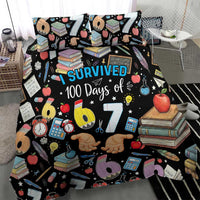 I Survived 100 Days of 67 Bedding Set 100th Day of School Teachers Kids