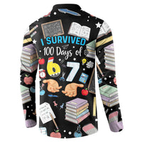 I Survived 100 Days of 67 Button Sweatshirt 100th Day of School Teachers Kids