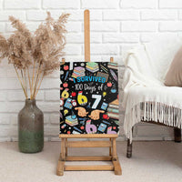 I Survived 100 Days of 67 Canvas Wall Art 100th Day of School Teachers Kids