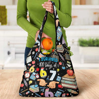 I Survived 100 Days of 67 Grocery Bag 100th Day of School Teachers Kids