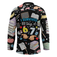 I Survived 100 Days of 67 Hockey Jersey 100th Day of School Teachers Kids