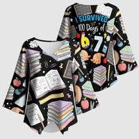 I Survived 100 Days of 67 Kimono Sleeve Blouse 100th Day of School Teachers Kids