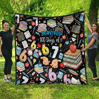 I Survived 100 Days of 67 Quilt 100th Day of School Teachers Kids