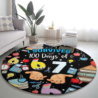 I Survived 100 Days of 67 Round Carpet 100th Day of School Teachers Kids