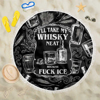 Whisky Neat Beach Blanket Vintage Bold Statement Design