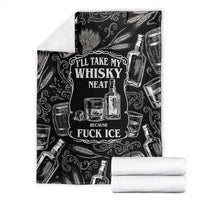 Whisky Neat Blanket Vintage Bold Statement Design