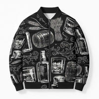 Whisky Neat Bomber Puffer Jacket Vintage Bold Statement Design
