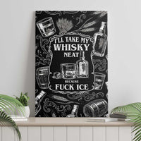 Whisky Neat Canvas Wall Art Vintage Bold Statement Design