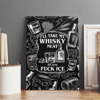 Whisky Neat Canvas Wall Art Vintage Bold Statement Design