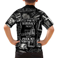 Whisky Neat Family Matching Off Shoulder Maxi Dress and Hawaiian Shirt Vintage Bold Statement Design