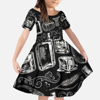 Whisky Neat Family Matching Off Shoulder Maxi Dress and Hawaiian Shirt Vintage Bold Statement Design