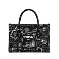 Whisky Neat Leather Bag Vintage Bold Statement Design