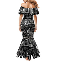 Whisky Neat Mermaid Dress Vintage Bold Statement Design