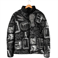 Whisky Neat Padded Jacket Vintage Bold Statement Design