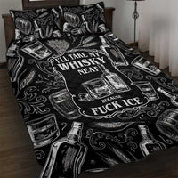 Whisky Neat Quilt Bed Set Vintage Bold Statement Design