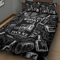 Whisky Neat Quilt Bed Set Vintage Bold Statement Design