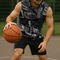 Whisky Neat Sleeveless Hoodie Vintage Bold Statement Design