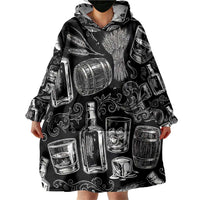 Whisky Neat Wearable Blanket Hoodie Vintage Bold Statement Design