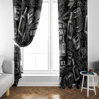 Whisky Neat Window Curtain Vintage Bold Statement Design