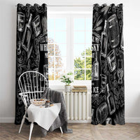 Whisky Neat Window Curtain Vintage Bold Statement Design