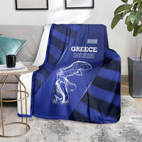 Greek Pride Blanket with Ancient Sculpture and National Map Graphic