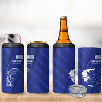 Greek Pride 4 in 1 Can Cooler Tumbler with Ancient Sculpture and National Map Graphic