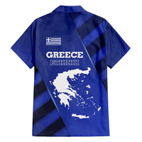 Greek Pride Hawaiian Shirt with Ancient Sculpture and National Map Graphic