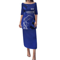 Greek Pride Puletasi with Ancient Sculpture and National Map Graphic