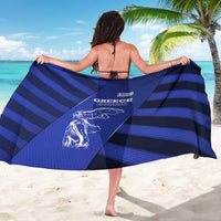 Greek Pride Sarong with Ancient Sculpture and National Map Graphic