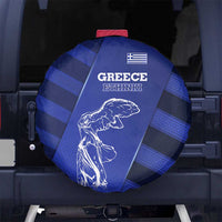 Greek Pride Spare Tire Cover with Ancient Sculpture and National Map Graphic
