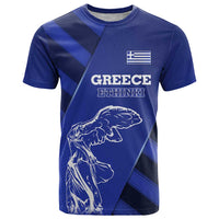 Greek Pride T Shirt with Ancient Sculpture and National Map Graphic
