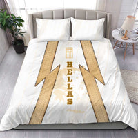 Hellas Athletic Bedding Set with Ancient Greek Shield Graphic and Numbered Back