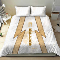 Hellas Athletic Bedding Set with Ancient Greek Shield Graphic and Numbered Back
