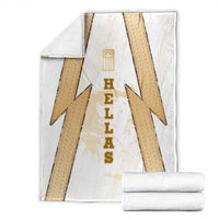 Hellas Athletic Blanket with Ancient Greek Shield Graphic and Numbered Back