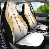 Hellas Athletic Car Seat Cover with Ancient Greek Shield Graphic and Numbered Back