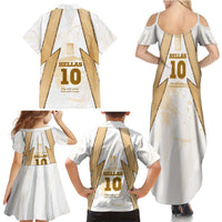 Hellas Athletic Family Matching Summer Maxi Dress and Hawaiian Shirt with Ancient Greek Shield Graphic and Numbered Back