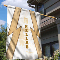 Hellas Athletic Garden Flag with Ancient Greek Shield Graphic and Numbered Back