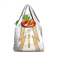 Hellas Athletic Grocery Bag with Ancient Greek Shield Graphic and Numbered Back
