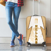 Hellas Athletic Luggage Cover with Ancient Greek Shield Graphic and Numbered Back