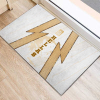 Hellas Athletic Rubber Doormat with Ancient Greek Shield Graphic and Numbered Back