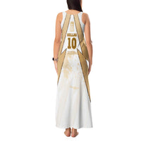 Hellas Athletic Tank Maxi Dress with Ancient Greek Shield Graphic and Numbered Back