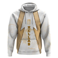 Hellas Athletic Zip Hoodie with Ancient Greek Shield Graphic and Numbered Back