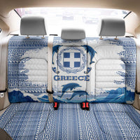 Greece Dolphin Back Car Seat Cover with Greek Key Pattern and Ocean Wave Design