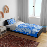 Greece Baroque Pattern Bedding Set with Greek Flag Crest and Country Map