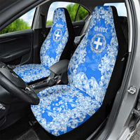 Greece Baroque Pattern Car Seat Cover with Greek Flag Crest and Country Map
