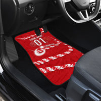 Personalized Turkey Football Bozkurt Mascot Car Mats Turkish Flag Crescent Moon Red And White Comic Art